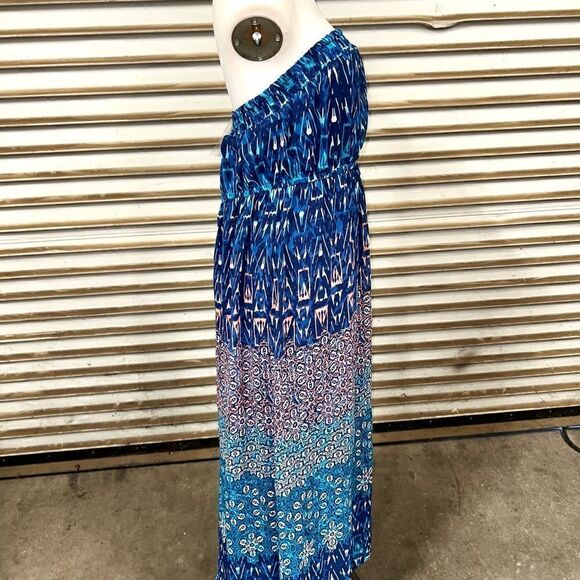 Lane Bryant Maxi Dress strapless geometric and floral design size 14/16 - Picture 3 of 6